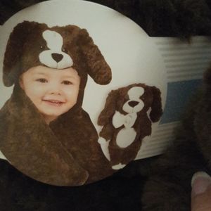 2pc PUPPY hooded blanket w/plushie, New-WT